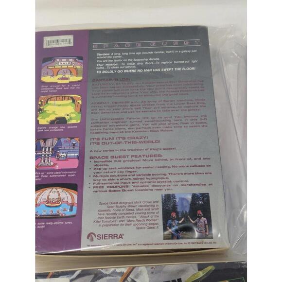 Space Quest l,ll III MS-DOS 5.25" & 3.5"  With Companion Guide-Complete - Picture 8 of 13